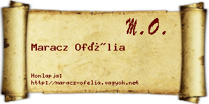 Maracz Ofélia névjegykártya